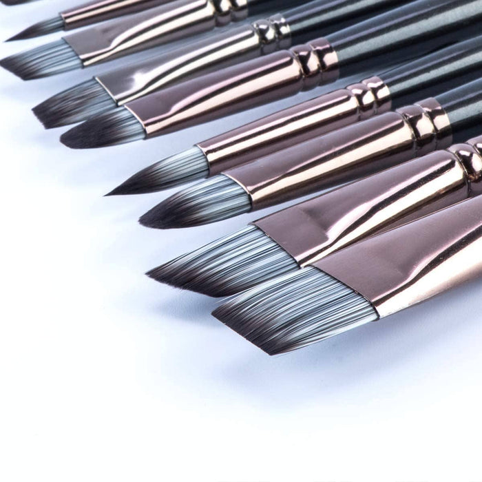 Transon Artist Paint Brush Set of 12 for Watercolor Acrylic Gouache Oil and Tempera Painting Paintbrush TRANSON 