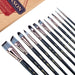 Transon Artist Paint Brush Set of 12 for Watercolor Acrylic Gouache Oil and Tempera Painting Paintbrush TRANSON 