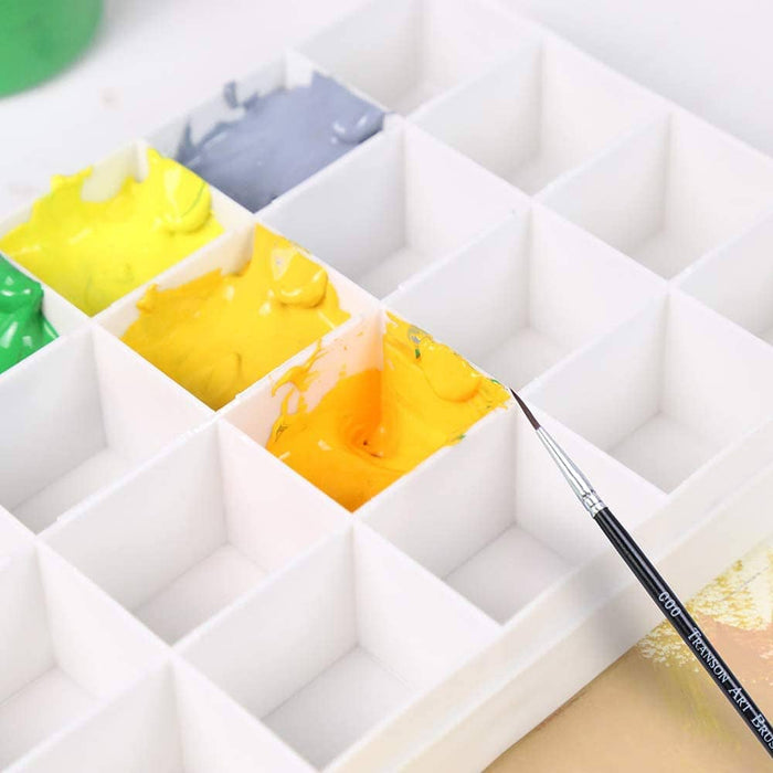 Transon Artist Paint Saver Palette 24 Wells with 1 Fine Paintbrush Palette TRANSON 