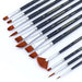 Transon Assorted Artist Painting Brush Set 12pcs Versatile for Acrylic Watercolor Gouache and Oil Paintbrush TRANSON 