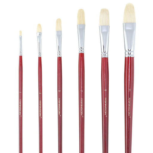 Transon Filbert Paint Brush Set Hog Bristle 6 pcs Paintbrush TRANSON 