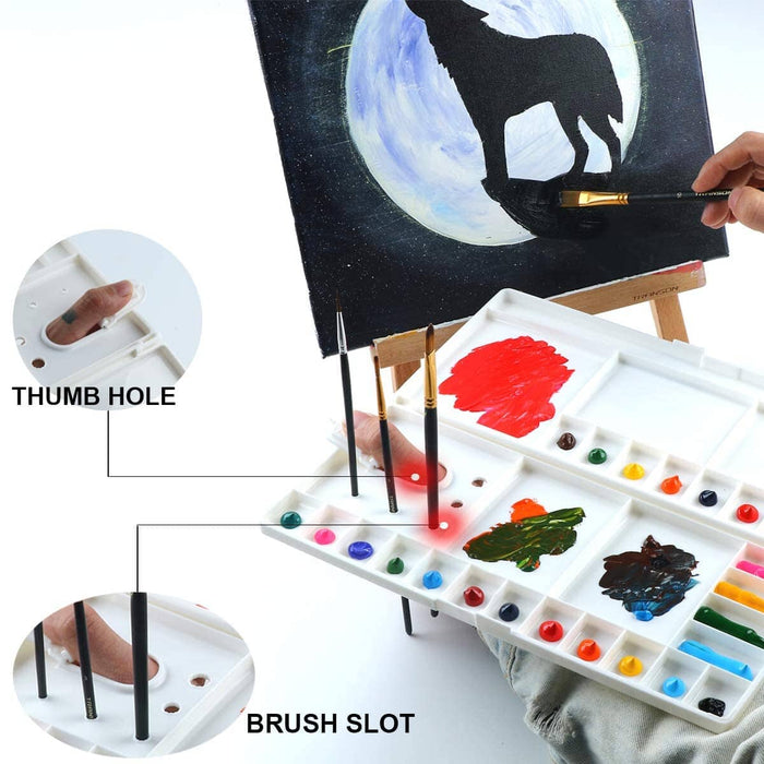 Transon Large Paint Palette Box 29 Color Mixing Wells with 1 Liner Brush Palette TRANSON 