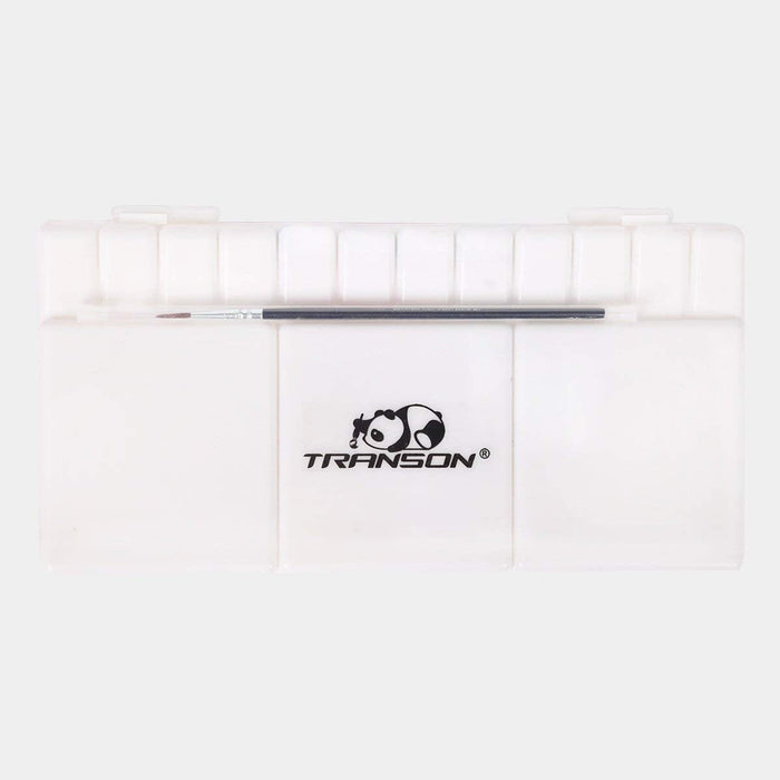 Transon Large Paint Palette Box 33 Wells for Watercolor,Gouache, Acrylic and Oil Paint with 1 Paint Brush Palette TRANSON 