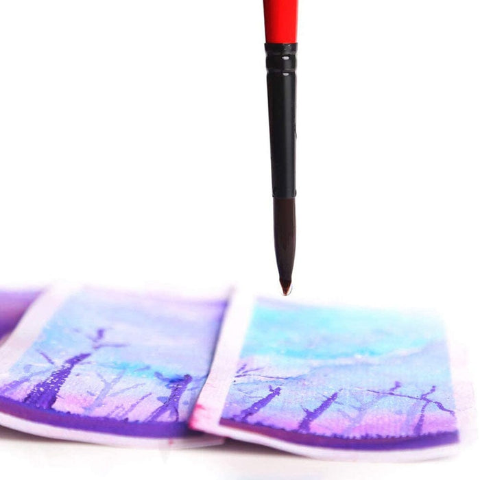 Transon Miniature Detail Artist Paint Brush Set 9pcs for Watercolor, Gouache, Acrylic, Oil, Tempera, Enamel and Face Painting Paintbrush TRANSON 