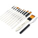 Transon Paint Brush Kit 10pcs Art Brushes and 1 Paint Spatula with Brush Case Paintbrush TRANSON 