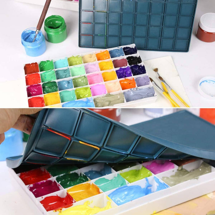 Transon Paint Palette Box 36 Deep Wells Airtight Stay Moist with 1 Pai