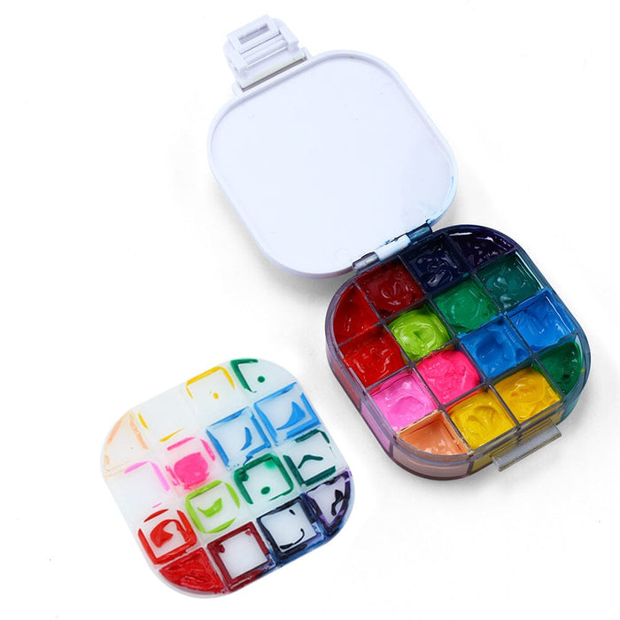 Transon Watercolor Palette Box Airtight 24 Deep Wells for Watercolor, Gouache, Acrylic and Oil Paint