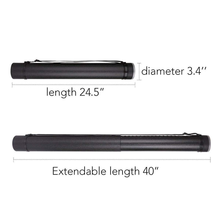 Transon Poster Documents Storage Tube Extendable for Artworks, Blueprints, Drafting and Scrolls TRANSON 
