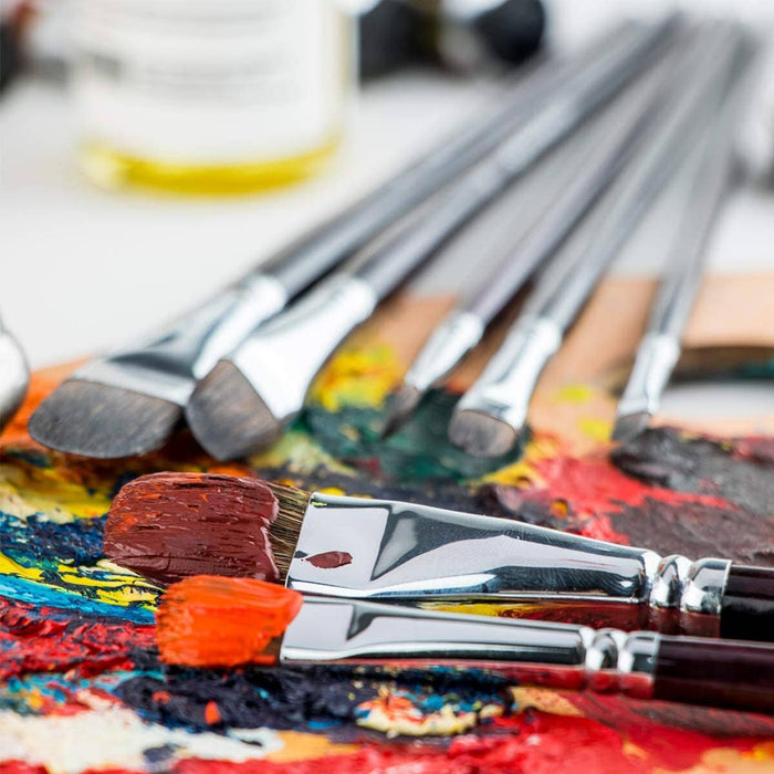Transon Red Sable Filbert Paint Brushes 6pcs for Watercolor, Acrylic, Oil, Tempera and Gouache Painting Paintbrush TRANSON 