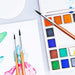 Transon Round Watercolor Detail Paint Brushes Goat Hair 8pcs for Watercolors, Acrylics, Inks, Gouache, Oil and Tempera TRANSON 