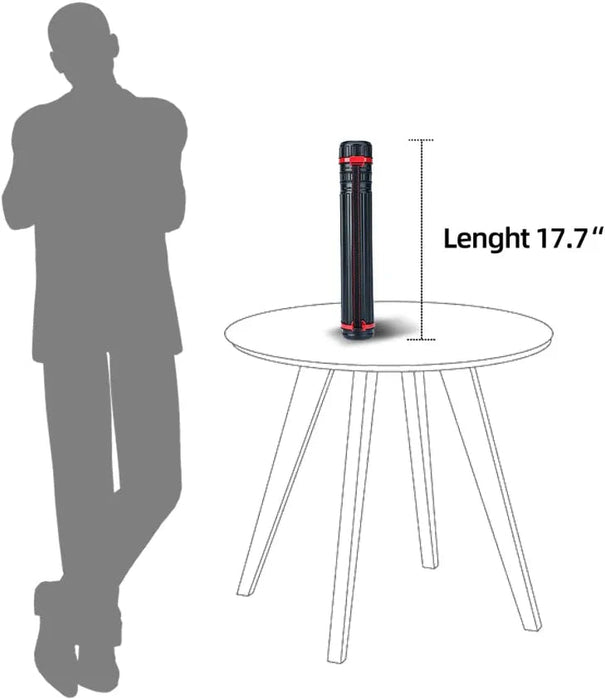 Transon Small Poster Storage Tube Extendable for Documents Blueprints Artworks Scrolls Transon 