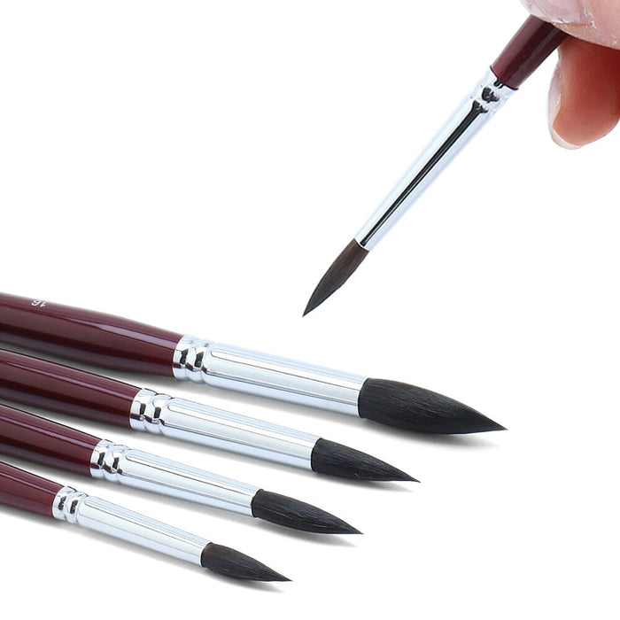 Transon Squirrel Hair Round Paint Brush Set for Watercolor Gouache Ink Acrylic Art Painting Short-Handle Paintbrush TRANSON 