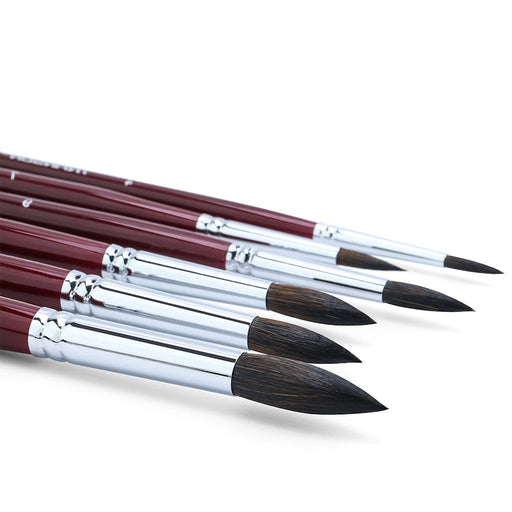 Transon Squirrel Hair Round Paint Brush Set for Watercolor Gouache Ink Acrylic Art Painting Short-Handle Paintbrush TRANSON 